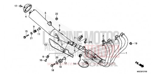 EXHAUST MUFFLER (CB1100/A) CB1100AE de 2014